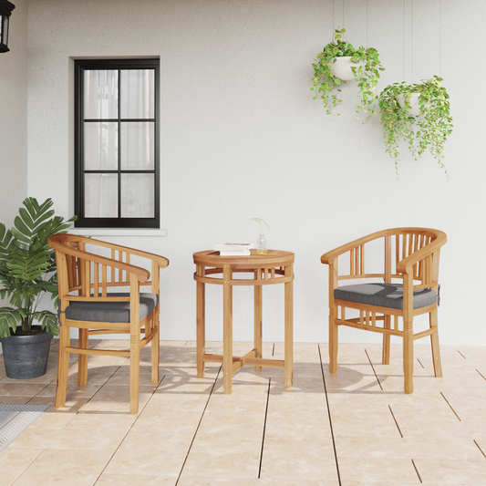 Chair with Cushion 2 pcs Brown 63 x 58 x 89 cm Solid Teak Wood Chair with Cushion 2 pcs Brown 63 x 58 x 89 cm Solid Teak Wood