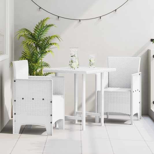 Garden Chair 2 pcs White 53 x 49 x 85 cm Polypropylene Garden Chair 2 pcs White 53 x 49 x 85 cm Polypropylene