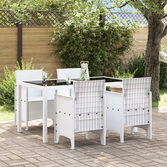 Garden Chair 4 pcs White 53 x 49 x 85 cm Polypropylene Garden Chair 4 pcs White 53 x 49 x 85 cm Polypropylene