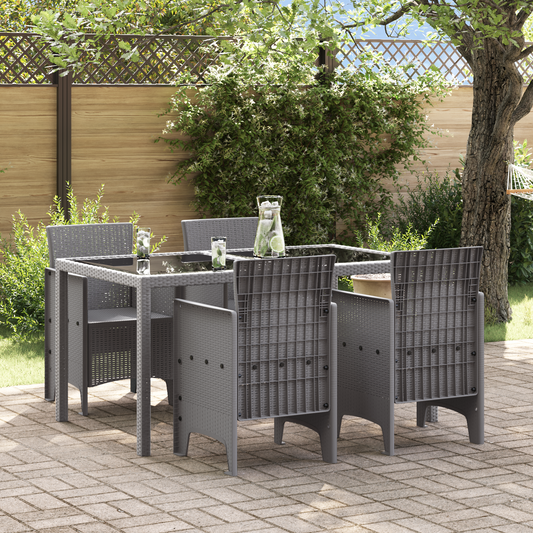 Garden Chair 4 pcs Light Grey 53 x 49 x 85 cm Polypropylene Garden Chair 4 pcs Light Grey 53 x 49 x 85 cm Polypropylene