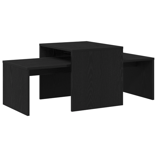 Nesting Tables Black Oak 100 x 48 x 40 cm Engineered Wood Nesting Tables Black Oak 100 x 48 x 40 cm Engineered Wood