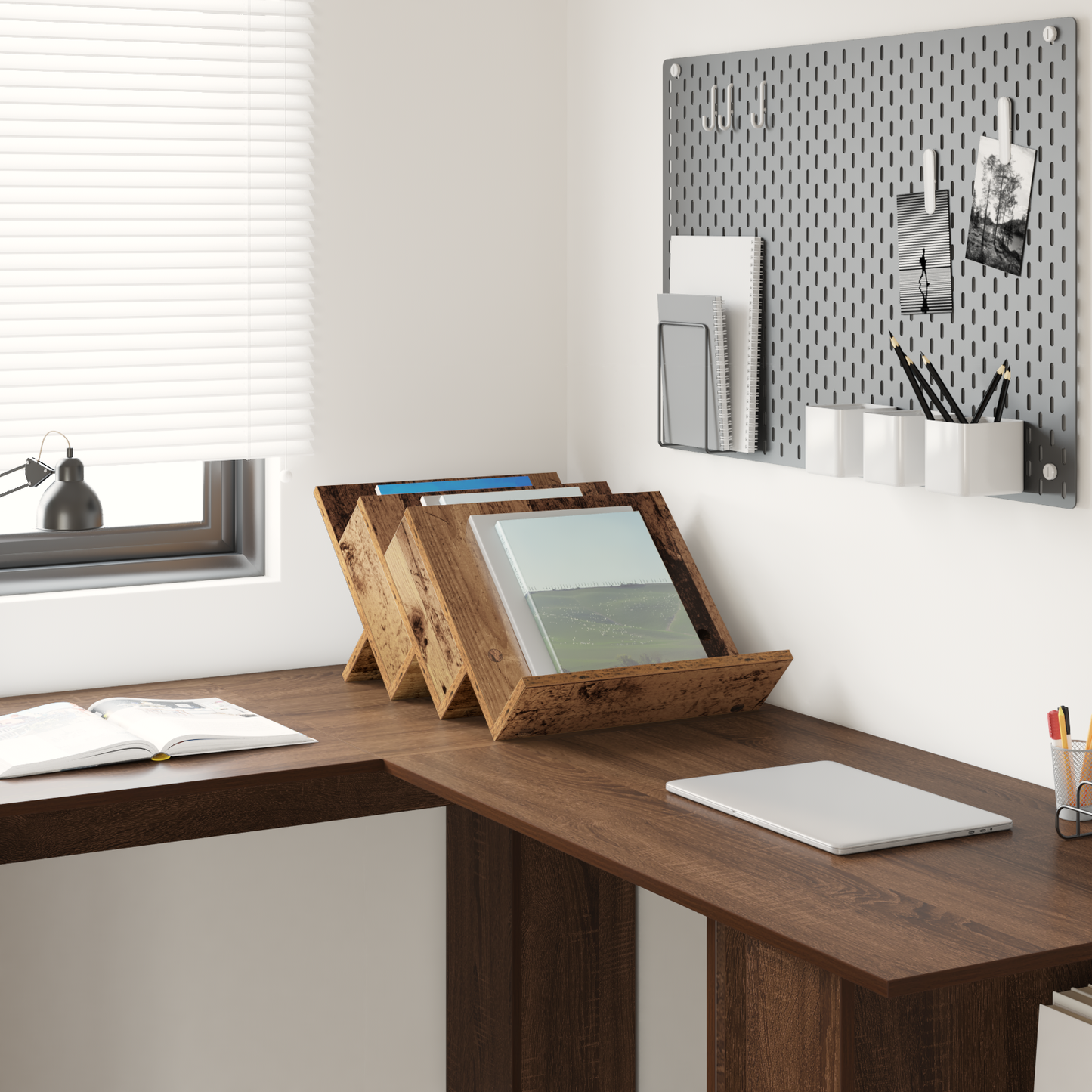 Magazine Rack Old Wood 53 x 40 x 28.5 cm Engineered Wood