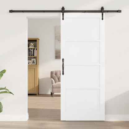 Sliding Door ORKDAL White 83 x 202 cm Solid Pine Wood