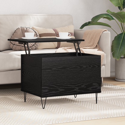 Coffee Table Black Oak 60 x 44.5 x 45 cm Engineered Wood