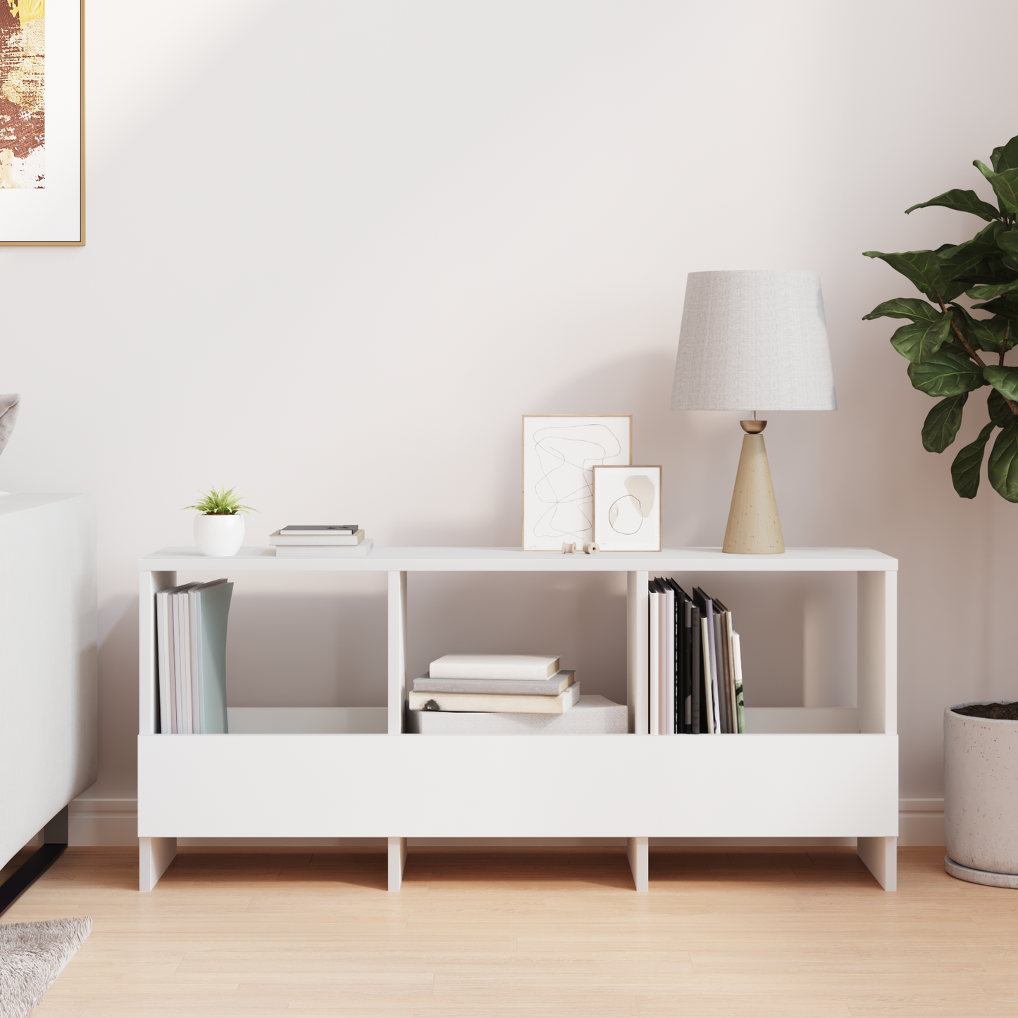 Magazine Rack White 102 x 30 x 45 cm