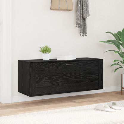 Shoe Cabinet Black oak 100 x 35 x 38 cm Engineered wood