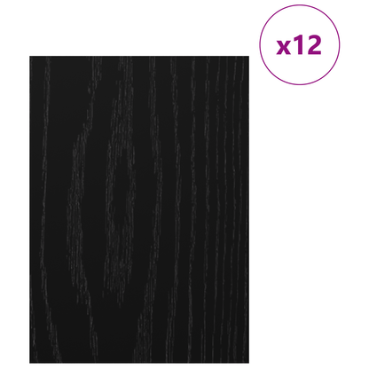 Decor Panels 12 pcs Black Oak 30 x 42 x 0.27 cm Engineered Wood