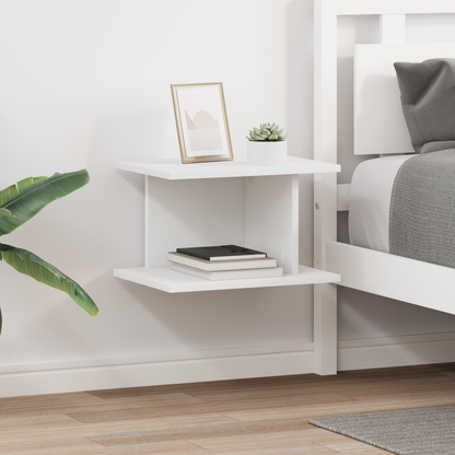 Bedside Table 2 pcs White 40 x 30 x 25 cm Engineered Wood