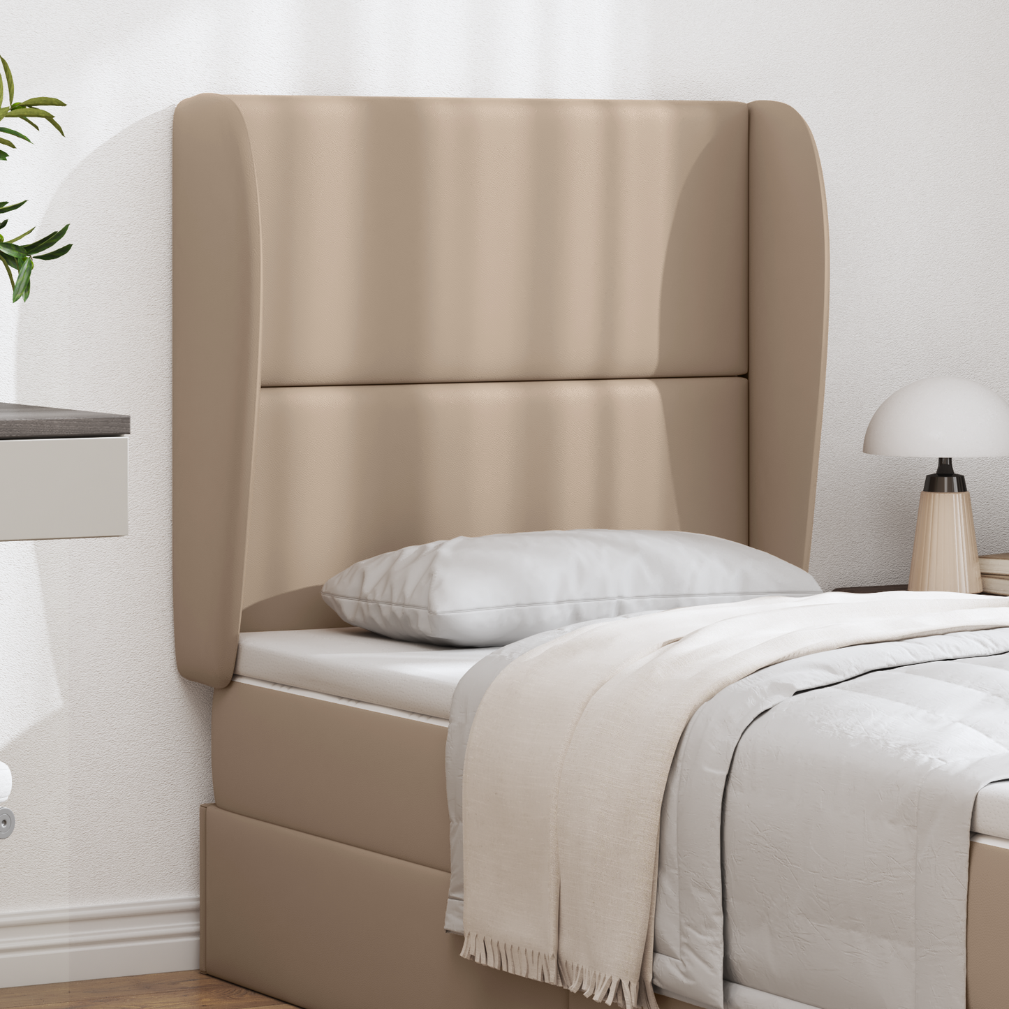 Headboard Ear Brown 80 x 23 x 6 cm PVC