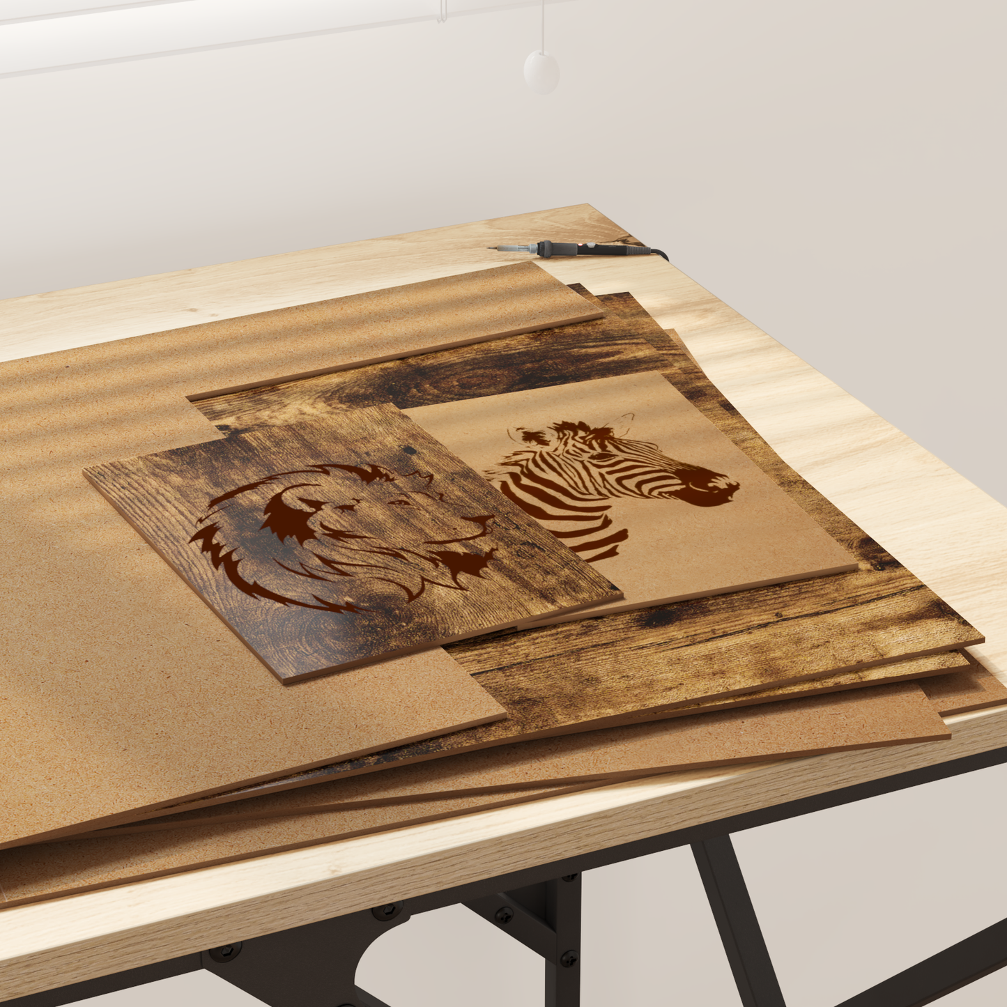 Decor Panels 50 pcs Smoked Oak 40 x 60 x 0.27 cm