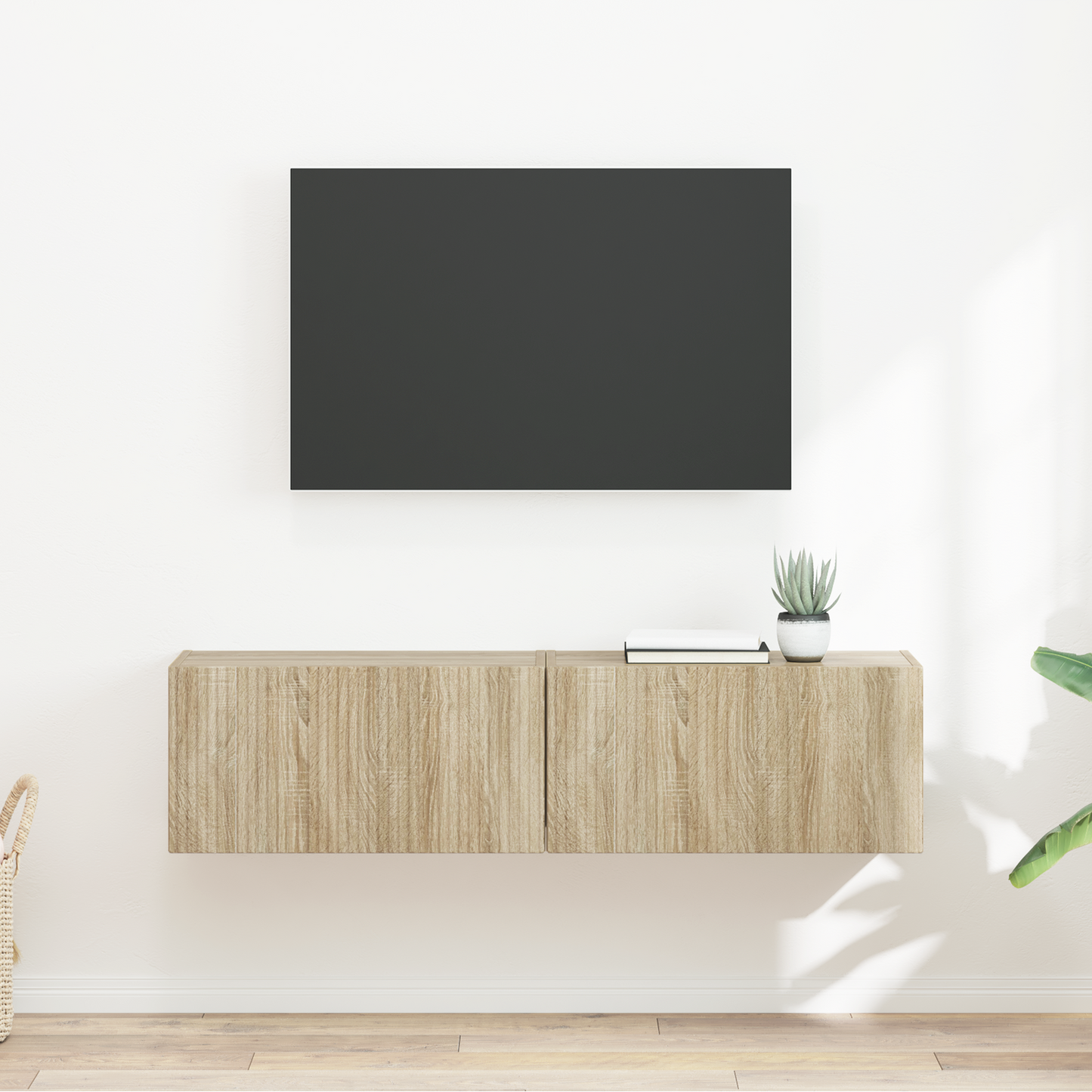 TV Wall Cabinet 2 pcs Sonoma 60 x 31 x 29.5 cm Engineered Wood