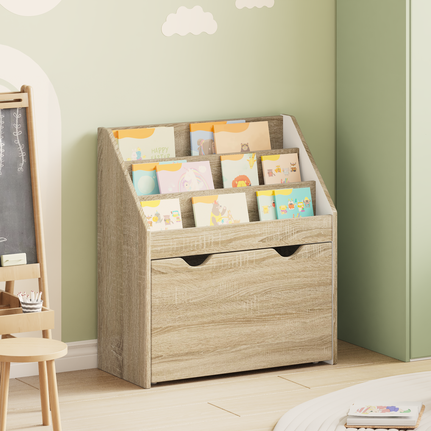 Kids Bookshelf Sonoma Oak 60 x 29.5 x 69 cm Engineered Wood