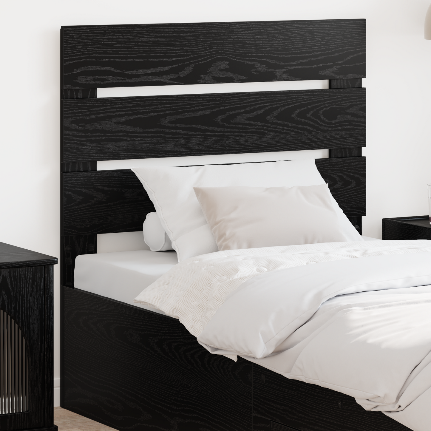 Headboard Black Oak Engineered Wood