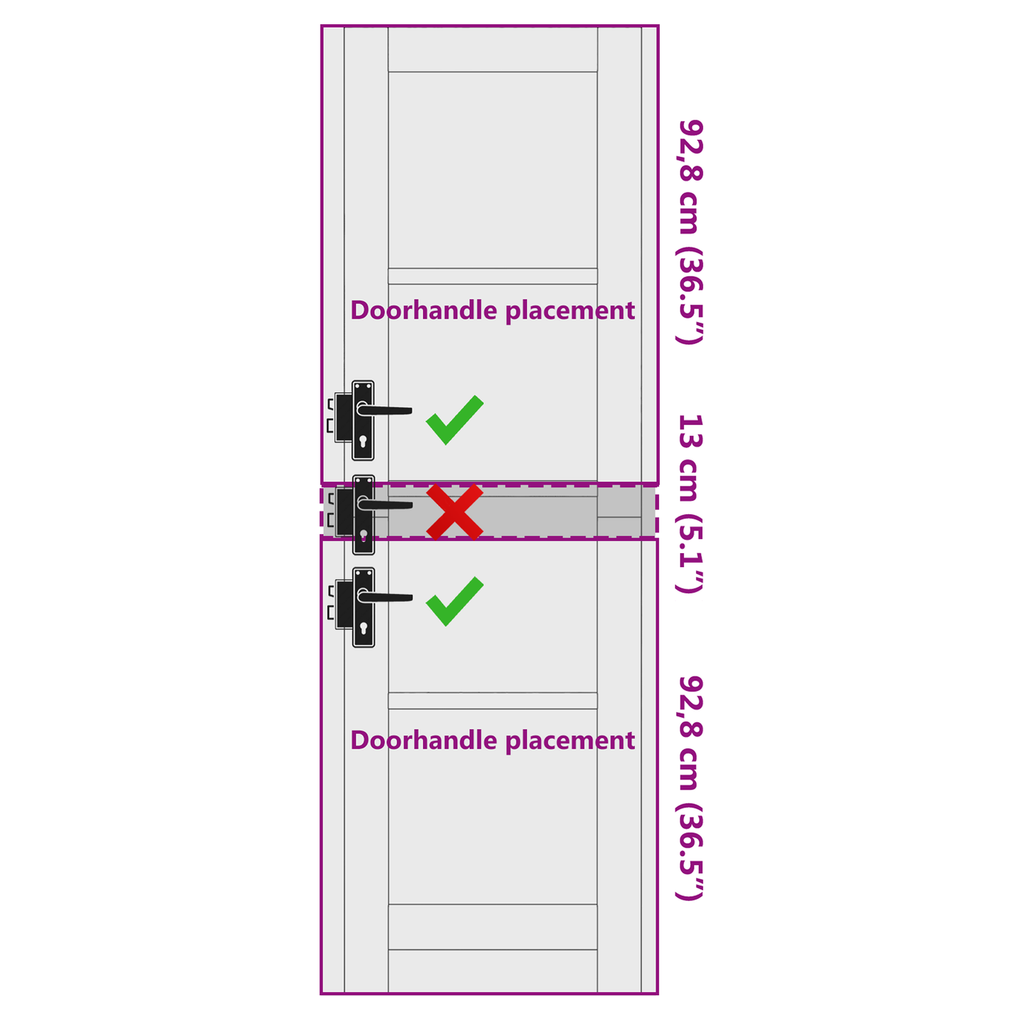 Interior Door White 61 x 198.5 cm Plywood