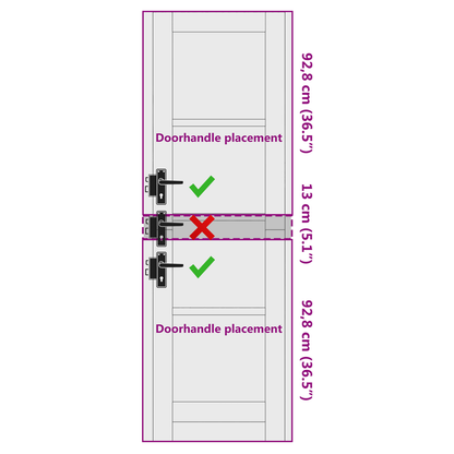 Interior Door White 61 x 198.5 cm Plywood