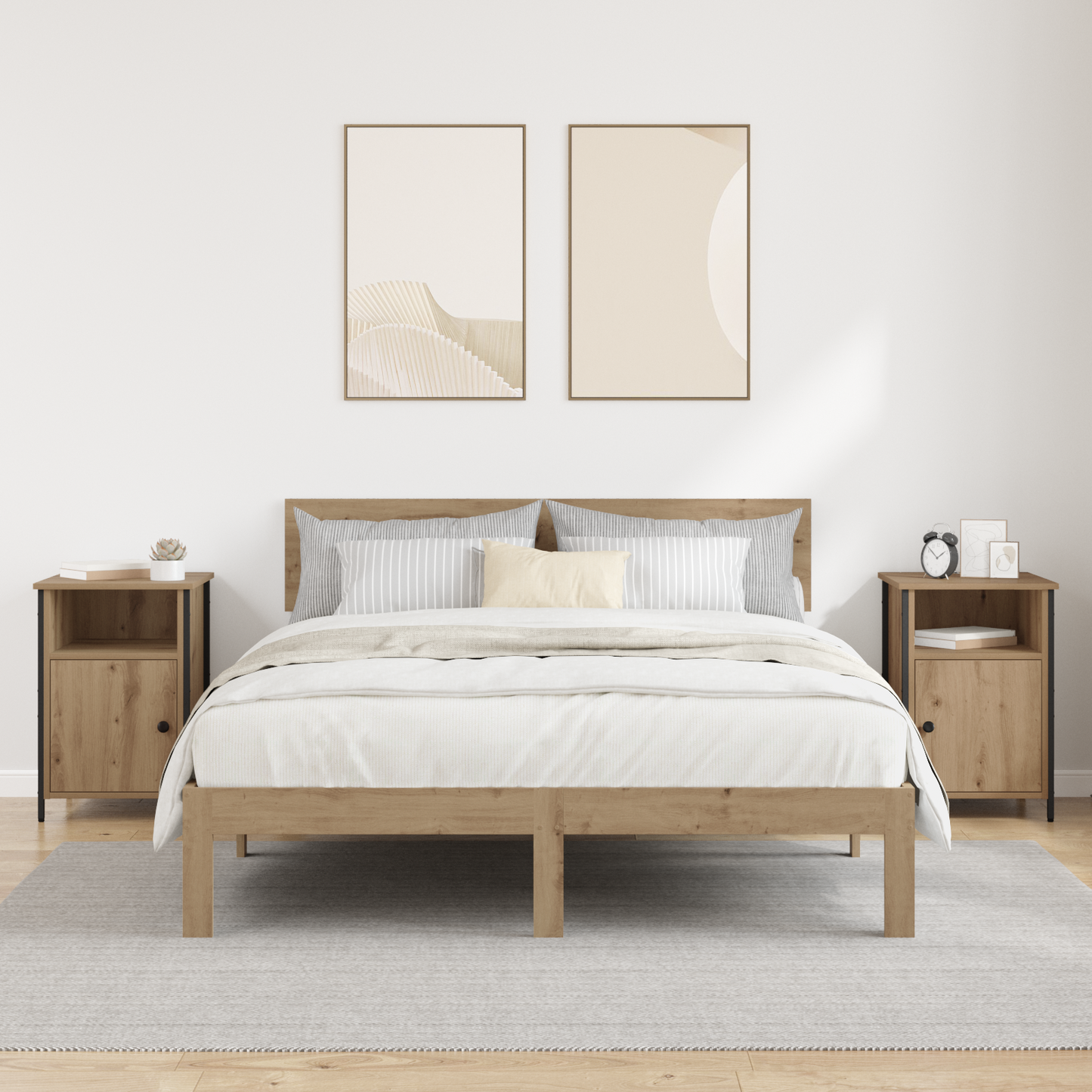 Bedside Cabinet 2 pcs Artisan Oak 40 x 42 x 60 cm