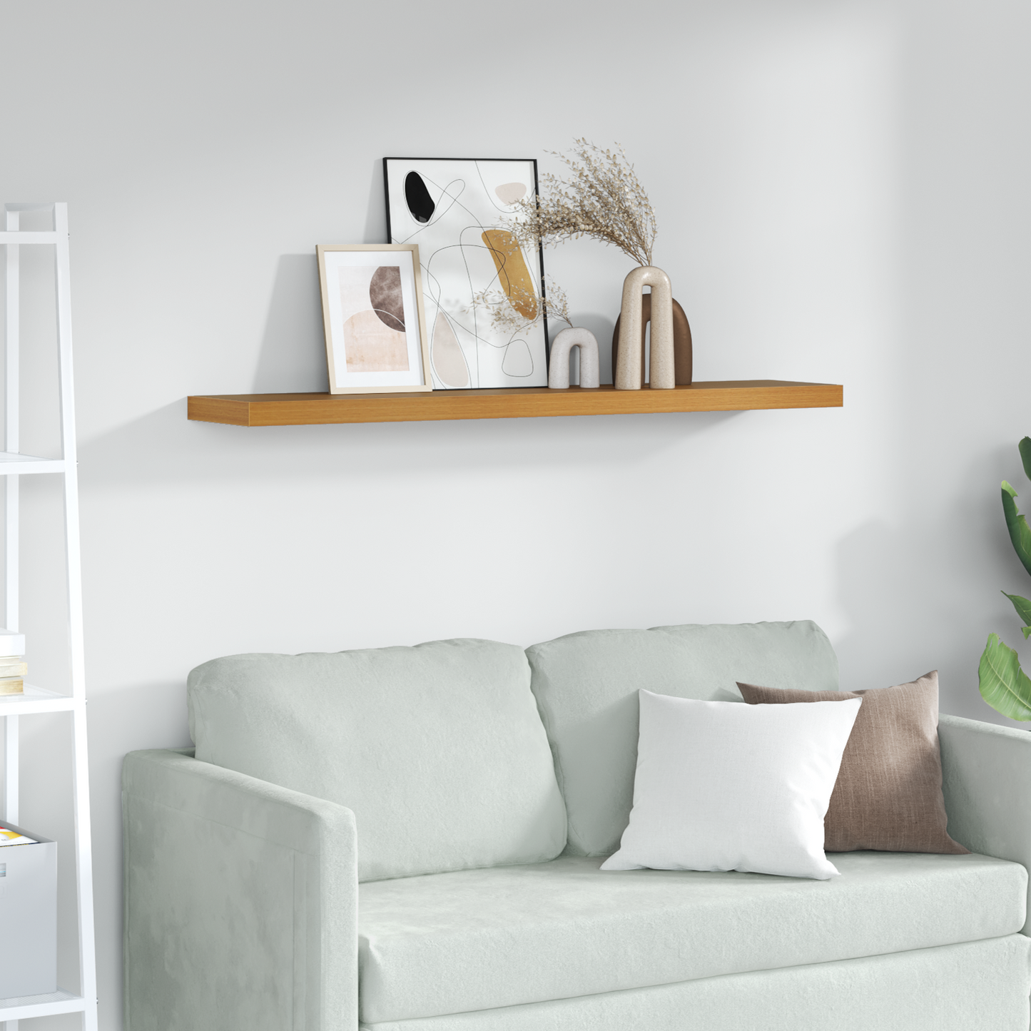 Wall Shelf Wall-mounted Beige 120 x 23.5 x 4 cm Engineered Wood