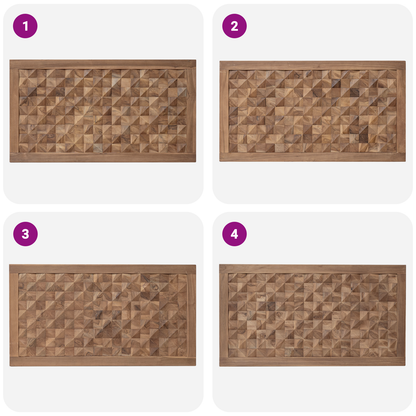 Bed Headboard Natural Solid Teak Wood