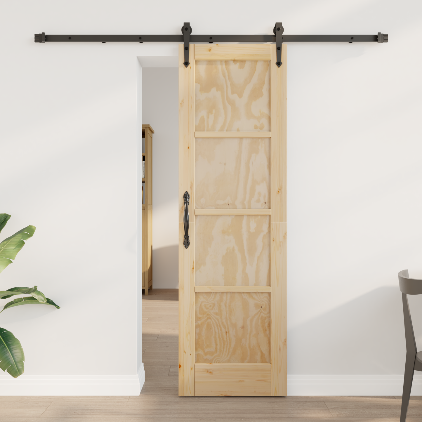 Sliding Door ORKDAL Natural and Black 61 x 198.5 cm