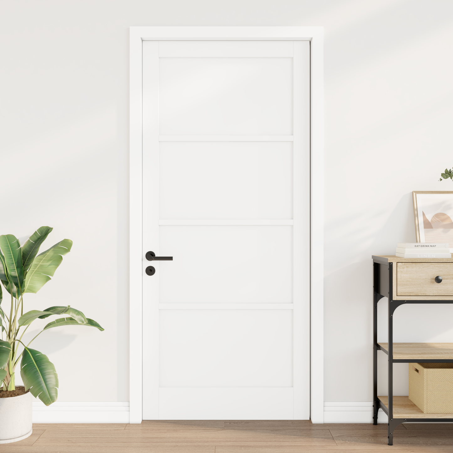 Interior Door White 93 x 211 cm Plywood