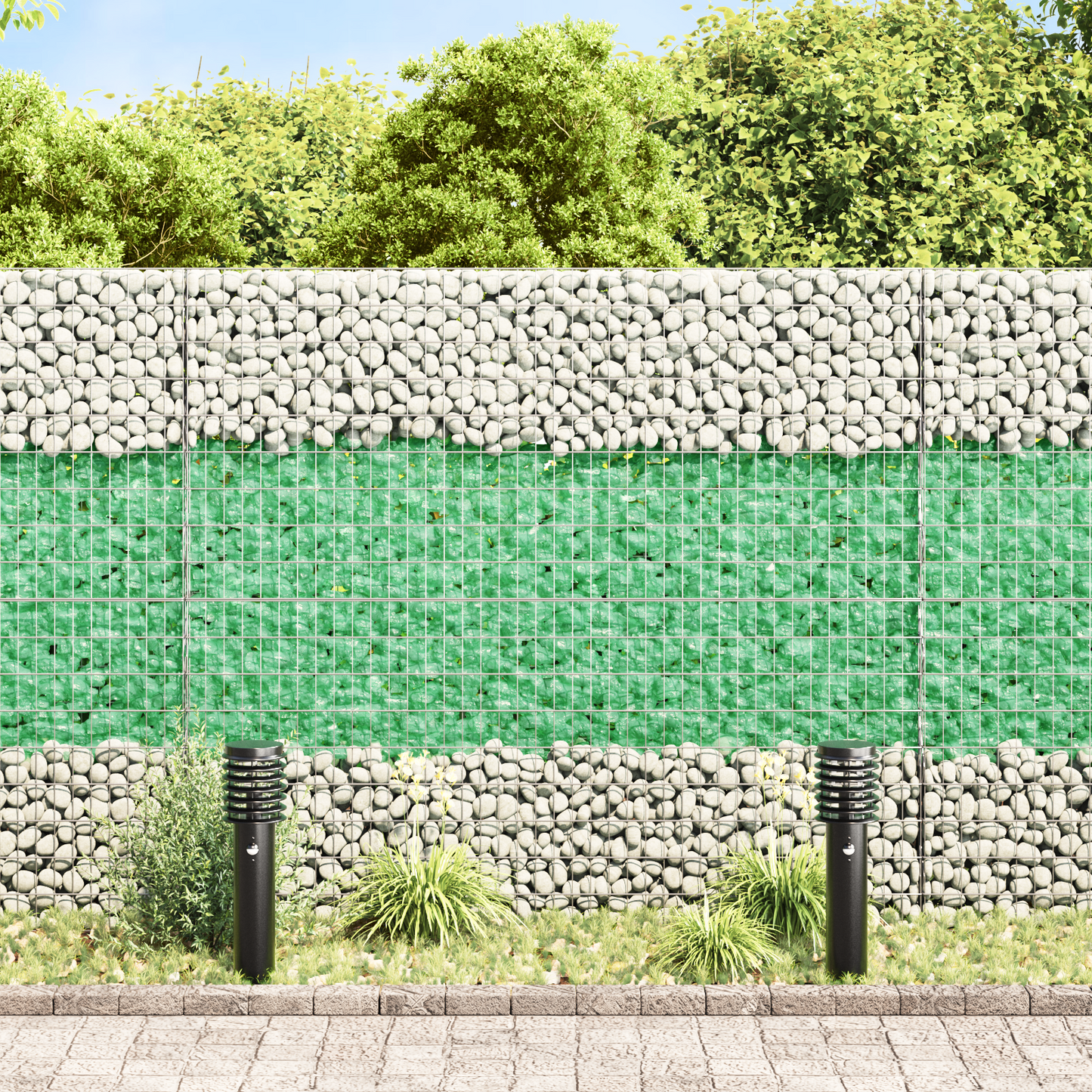 Garden Stones Light Green 12 cm Glass