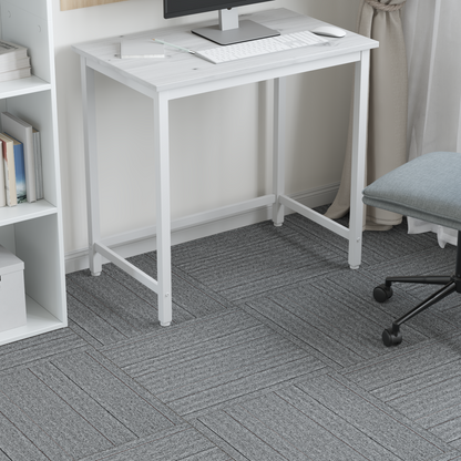 Carpet Tile Light Grey with Stripes 50 x 50 cm 36 pcs