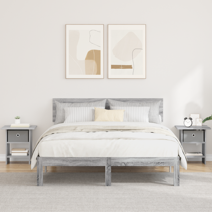 Bedside Table 2 pcs Grey Sonoma 41 x 40 x 45 cm Engineered Wood