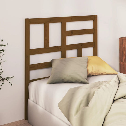 818173 vidaXL Bed Headboard Honey Brown 96x4x104 cm Solid Wood Pine