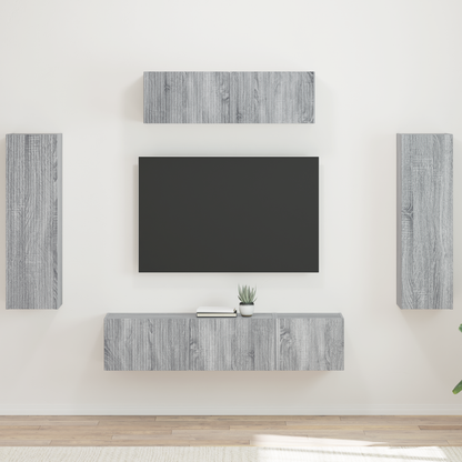 TV Cabinet 5 pcs Grey Sonoma