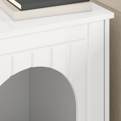 Cat House Gloss White 53 x 52 x 62 cm Engineered Wood