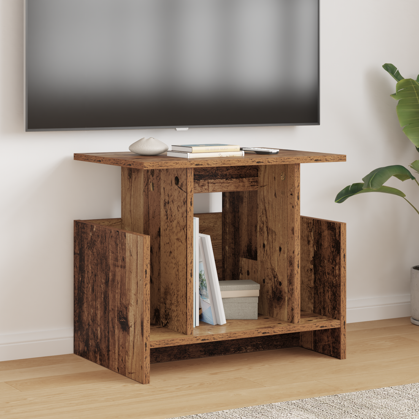 TV Stand 2 pcs Old Wood 50 x 35 x 45 cm Engineered Wood