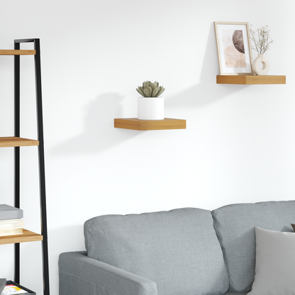 Wall Shelf Wall-mounted Brown 23 x 23.5 x 4 cm Engineered Wood
