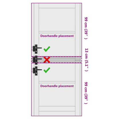 Interior Door Natural 86 x 211 cm Plywood