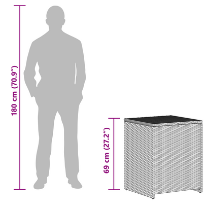 Cushion Box 55 x 55 x 69 cm steel