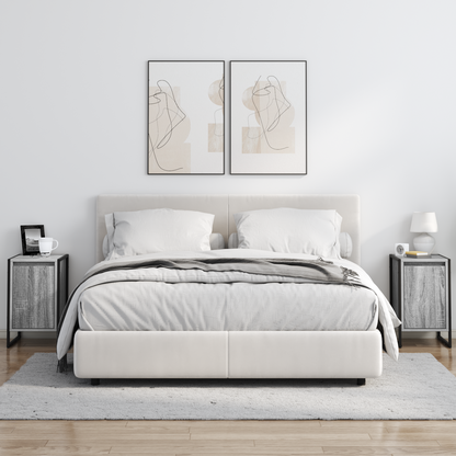 Bedside Table 2 pcs Grey Sonoma 39.5 x 30 x 50 cm