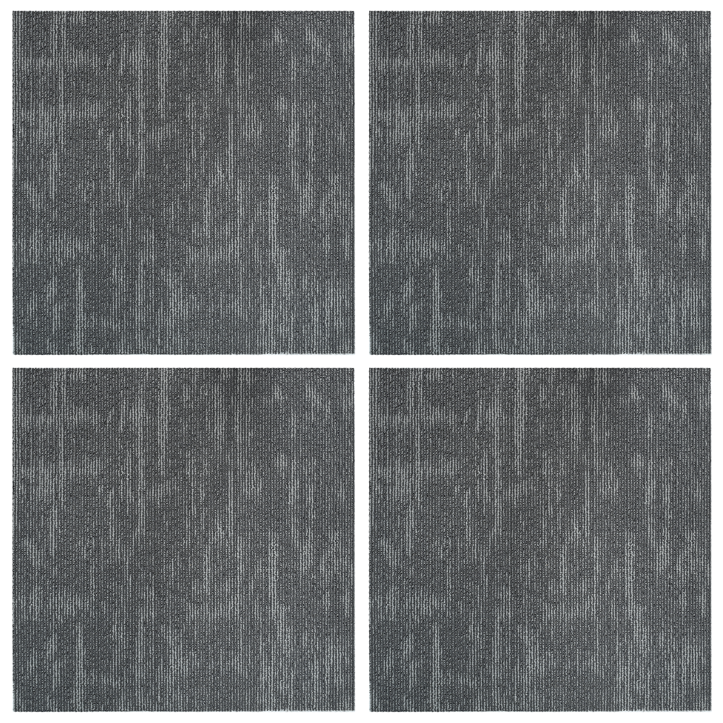 Carpet Tile Concrete Grey 50 x 50 cm 4 pcs PP and Bitumen