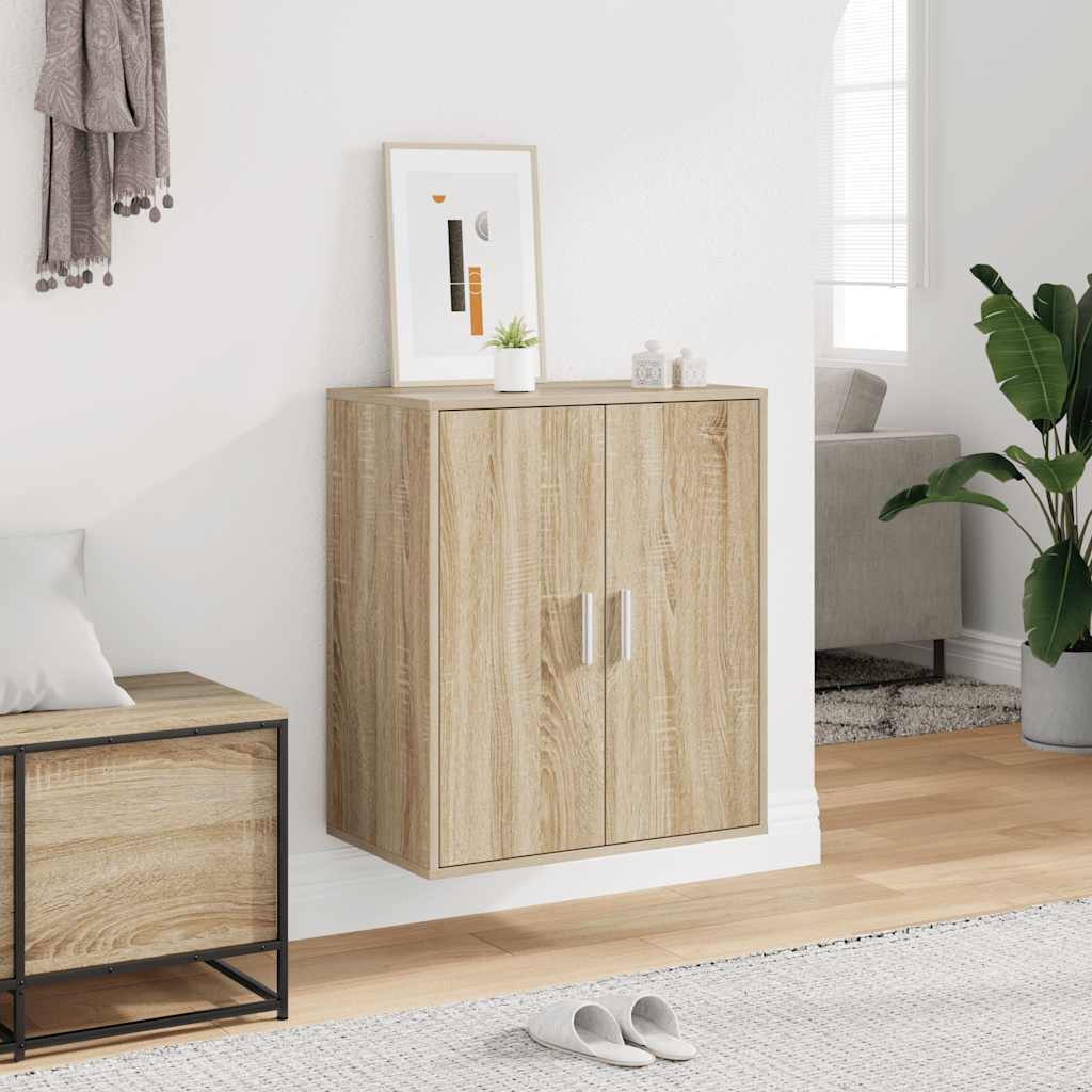 Shoe Cabinet | Sonoma oak | Engineered wood | Compact