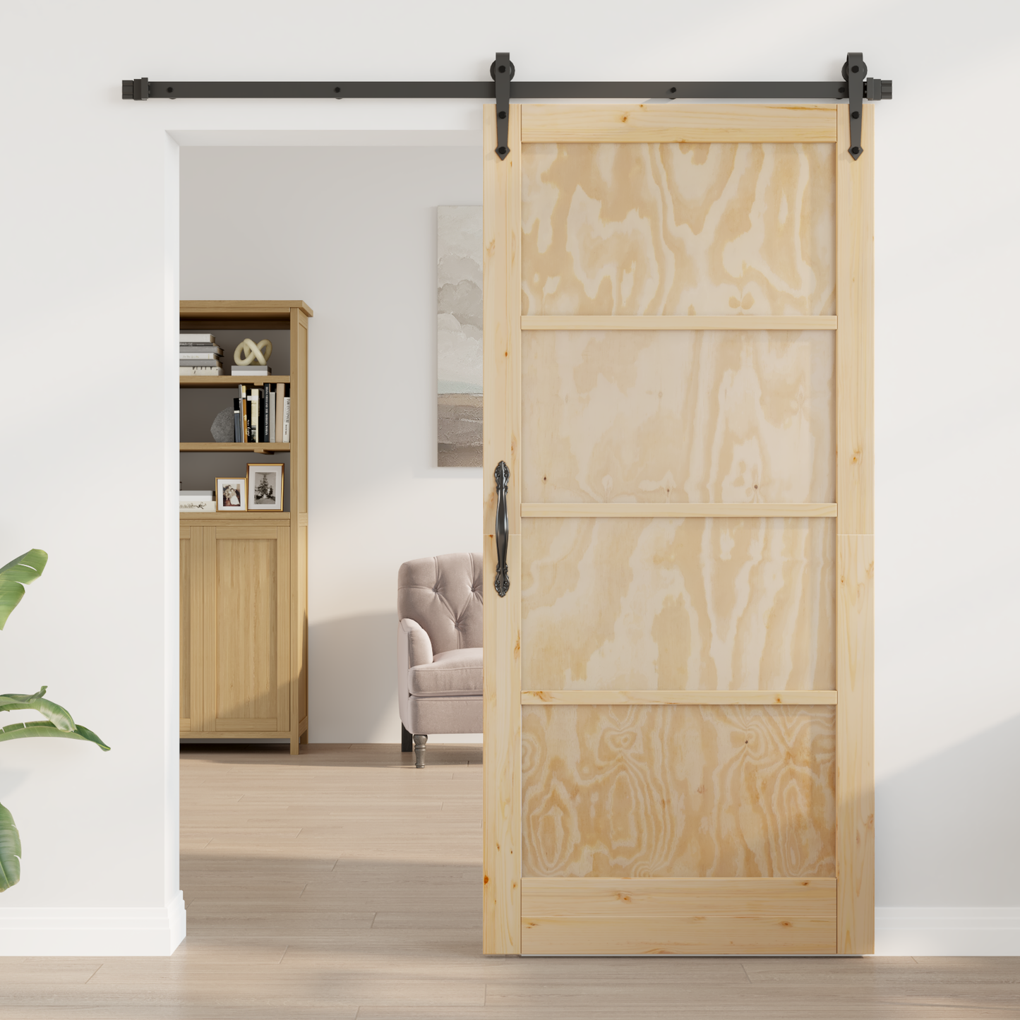 Interior Door Natural 93 x 202 cm Plywood
