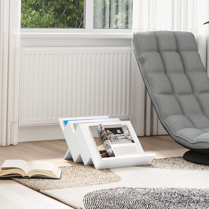 Magazine Rack White 53 x 40 x 28.5 cm Engineered Wood