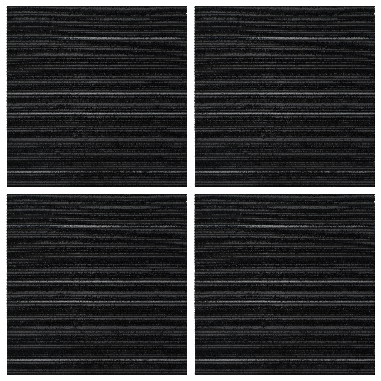 Carpet Tile Striped Dark Grey 50 x 50 cm 4 pcs PP and Bitumen