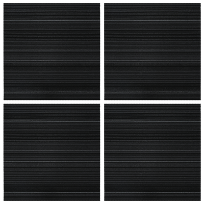 Carpet Tile Striped Dark Grey 50 x 50 cm 4 pcs PP and Bitumen