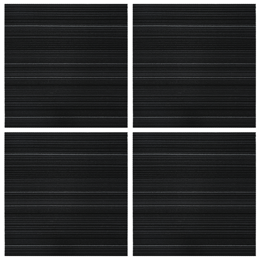 Carpet Tile Striped Dark Grey 50 x 50 cm 4 pcs PP and Bitumen