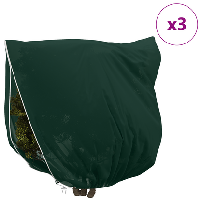 Frost Protection Plant Fleece Covers 3 pcs Green 2 x 2.36 m