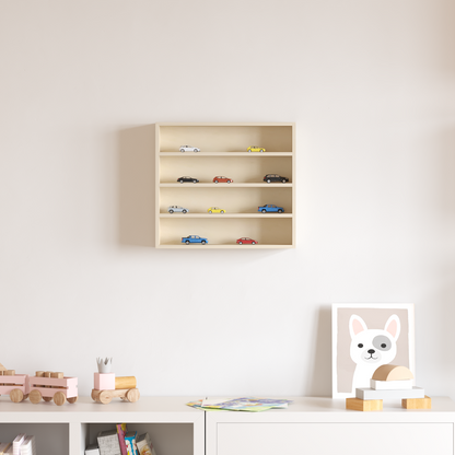 Wall Display Case Beige 40 x 8.5 x 37 cm Engineered Wood