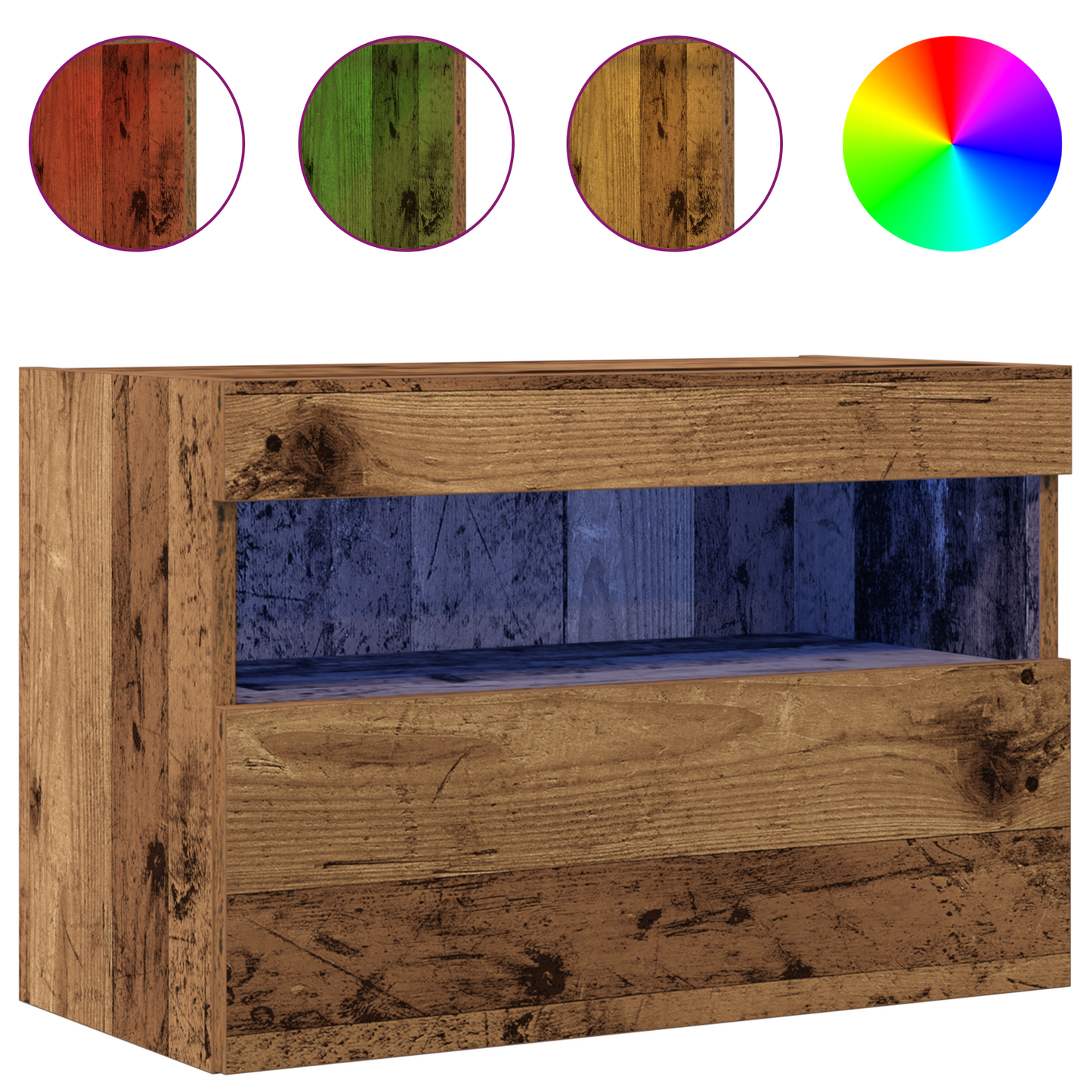 TV Wall Cabinet Old wood 60 x 30 x 40 cm Engineered Wood