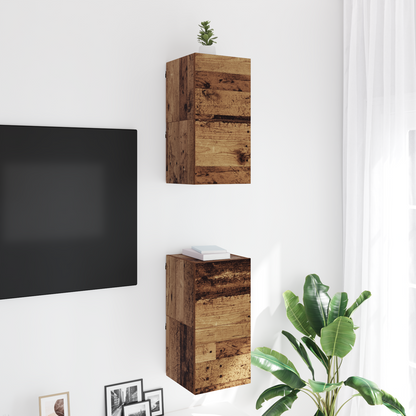 Wall Mounted TV Cabinet Wall-mounted Old Wood 30.5 x 30 x 30 cm