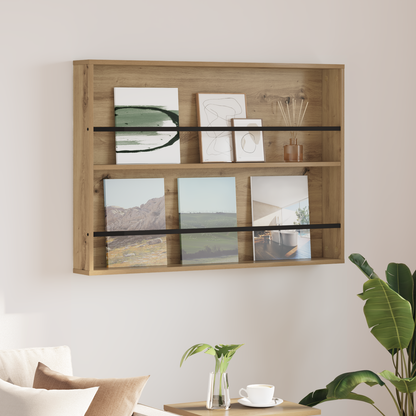 Magazine Rack Artisan Oak 100 x 12 x 70 cm Engineered Wood