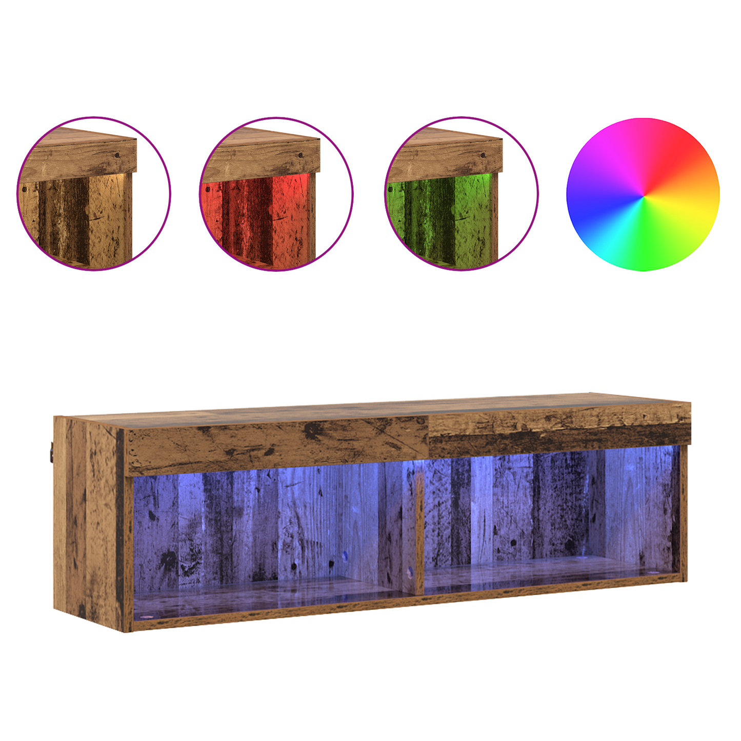 TV Cabinet Set Old Wood 100 x 30 x 30 cm Engineered Wood