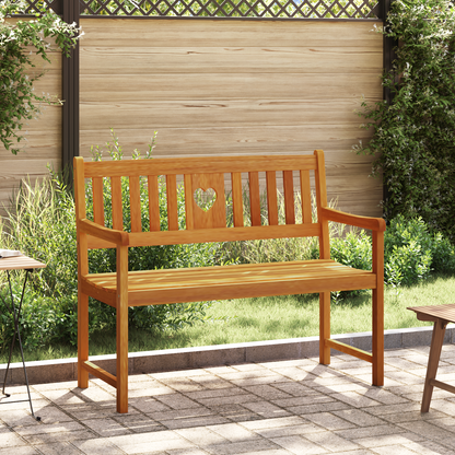 Outdoor Bench Natural 110 x 55.5 x 90 cm Solid Acacia Wood