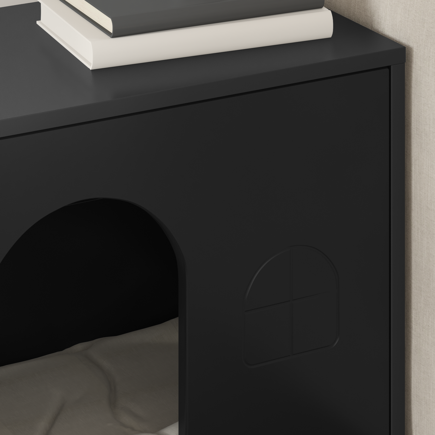 Cat House Black 51 x 30 x 52 cm Engineered Wood